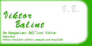 viktor balint business card